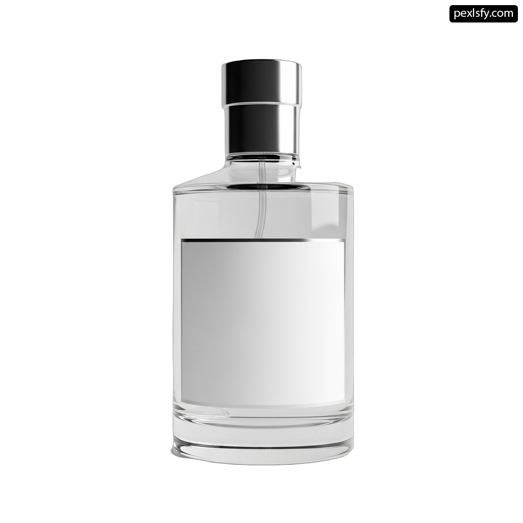 Bottle of perfume on a white background png transparent background