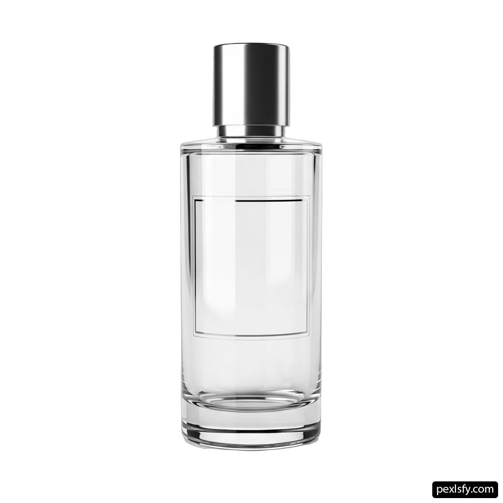 Bottle of perfume on a white background png transparent background