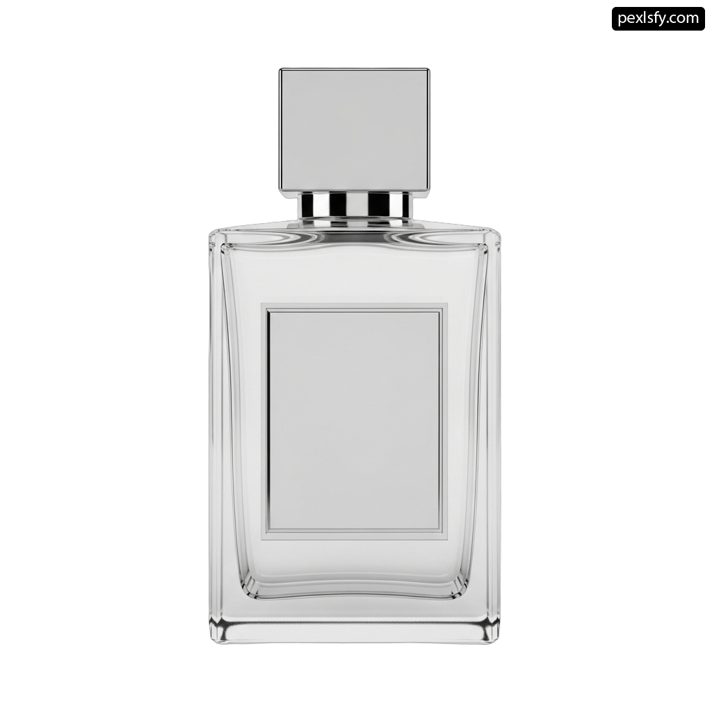 Bottle of perfume on a white background png transparent background