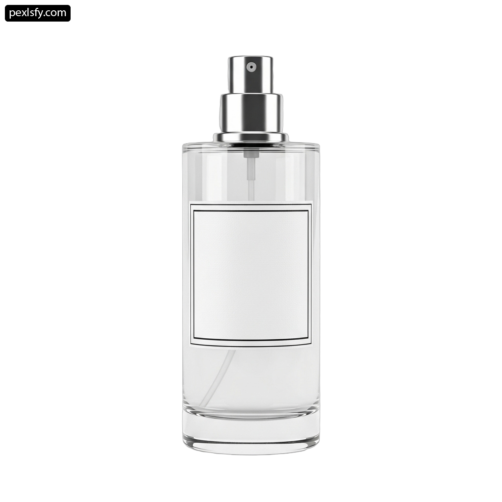 Bottle of perfume on a white background png transparent background
