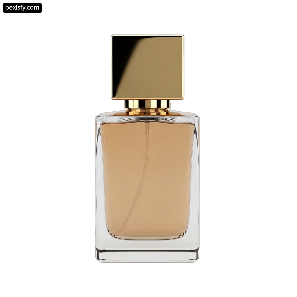 Bottle of perfume on a white background png transparent background