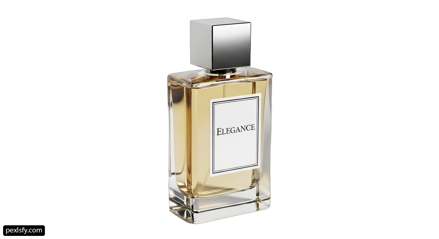 Bottle of perfume on a white background png transparent background