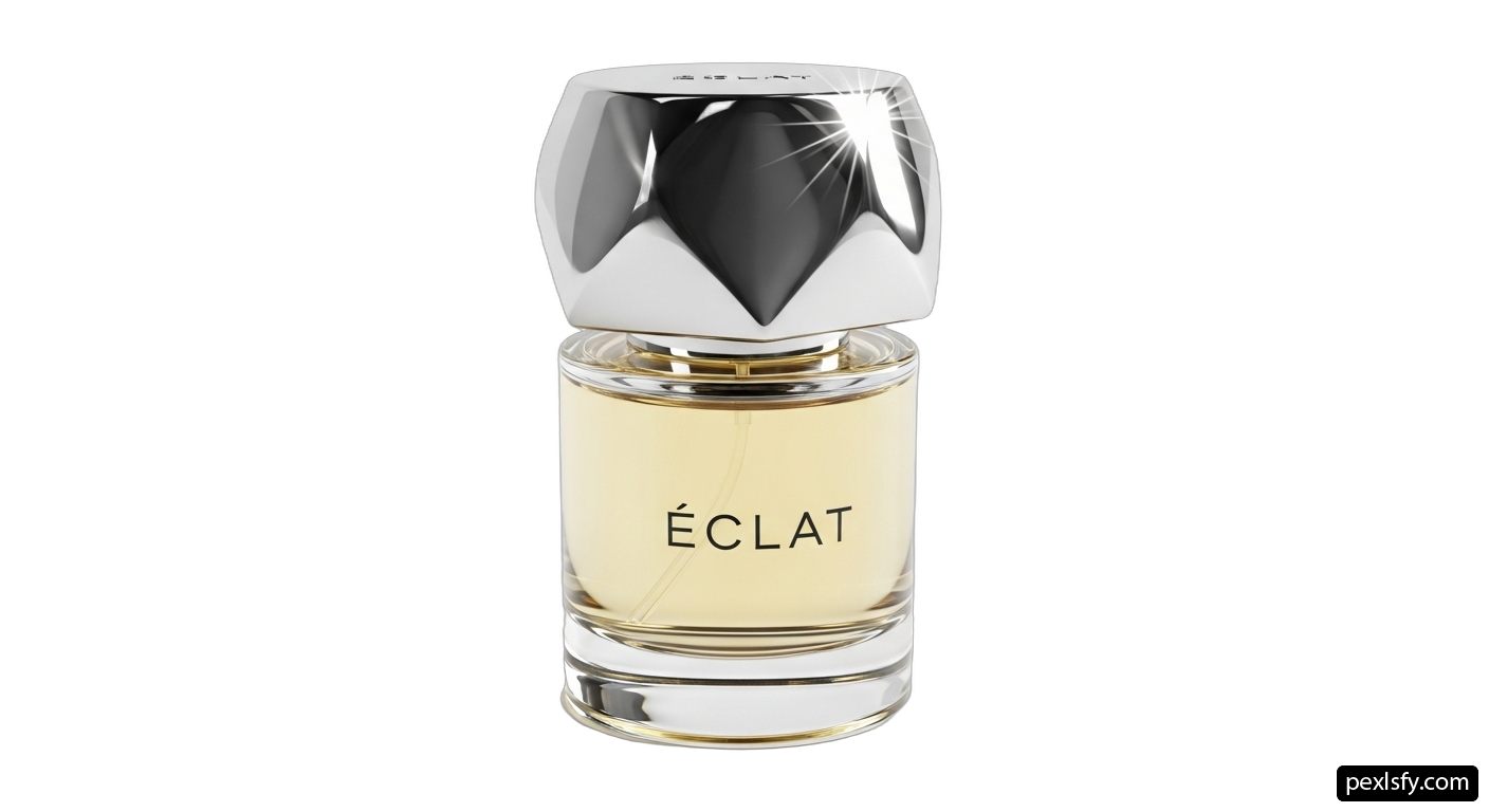 Bottle of perfume sitting on top of a white surface png transparent background