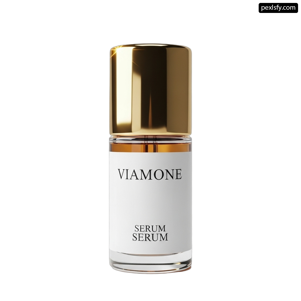 Bottle of vitamin serum on a white background png transparent background