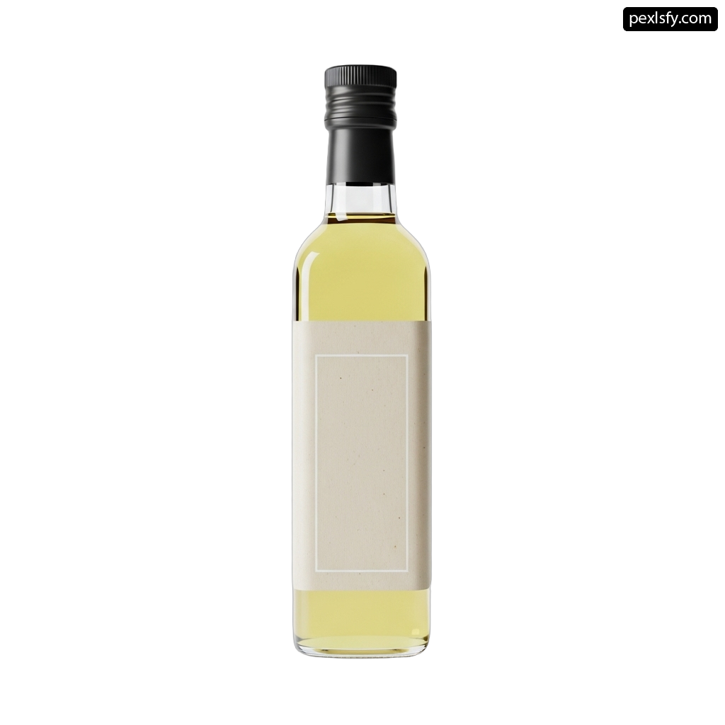 Bottle of white wine on a white background png transparent background
