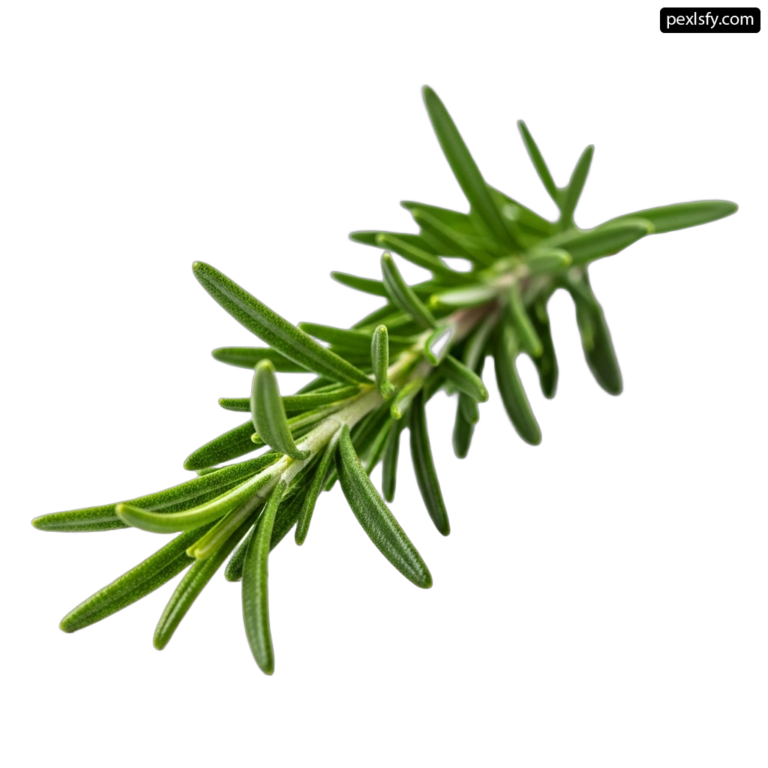 Branch of rosemary on a white background png transparent background