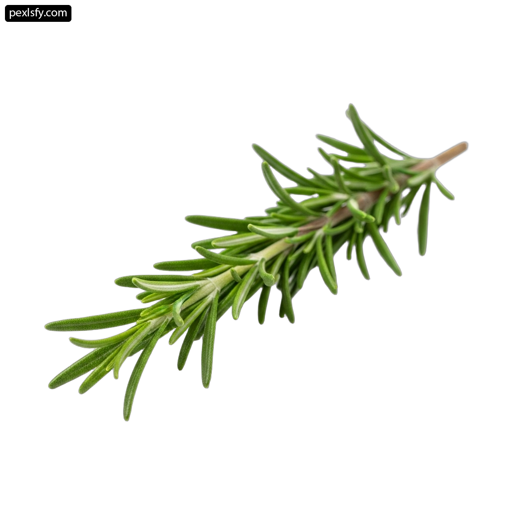Branch of rosemary on a white background png transparent background