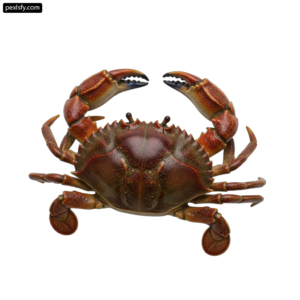 Brown crab on a white background png transparent background