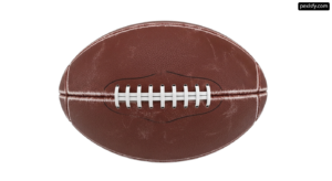 Brown leather football on a white background png transparent background