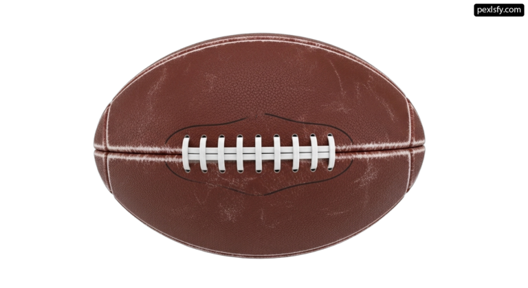 Brown leather football on a white background png transparent background