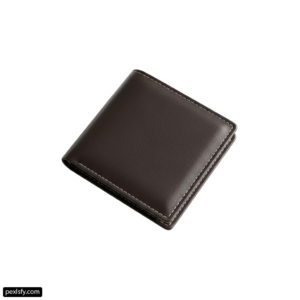 Brown leather wallet on a white background png transparent background