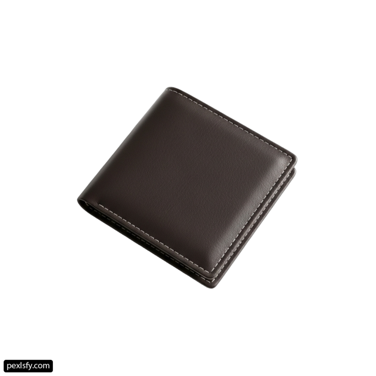 Brown leather wallet on a white background png transparent background