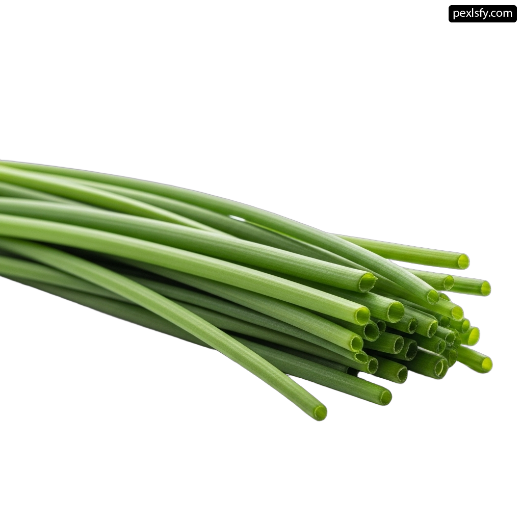 Bunch of green onions on a white background png transparent background