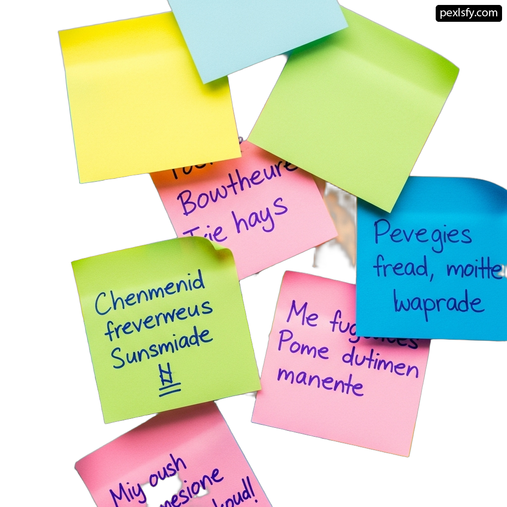 Bunch of sticky notes with different languages on them png transparent background
