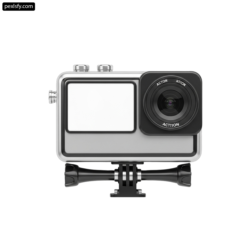 Camera with a white screen on a white background png transparent background