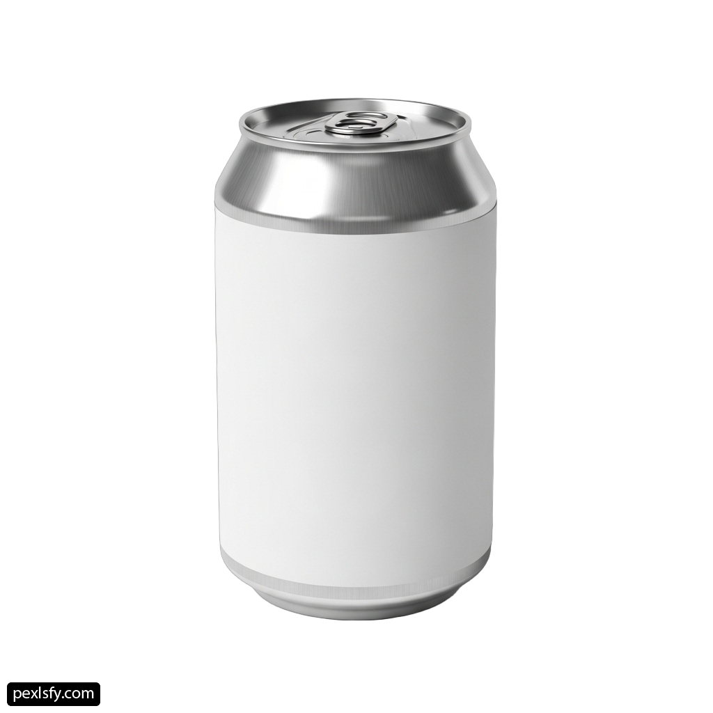 Can of soda on a white background png transparent background