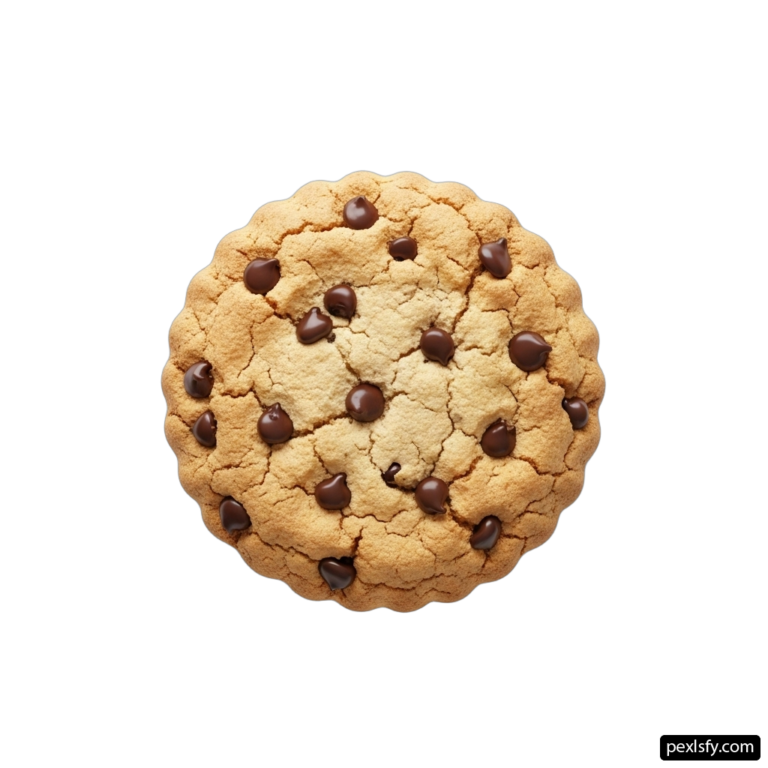 Chocolate chip cookie on a white background png transparent background