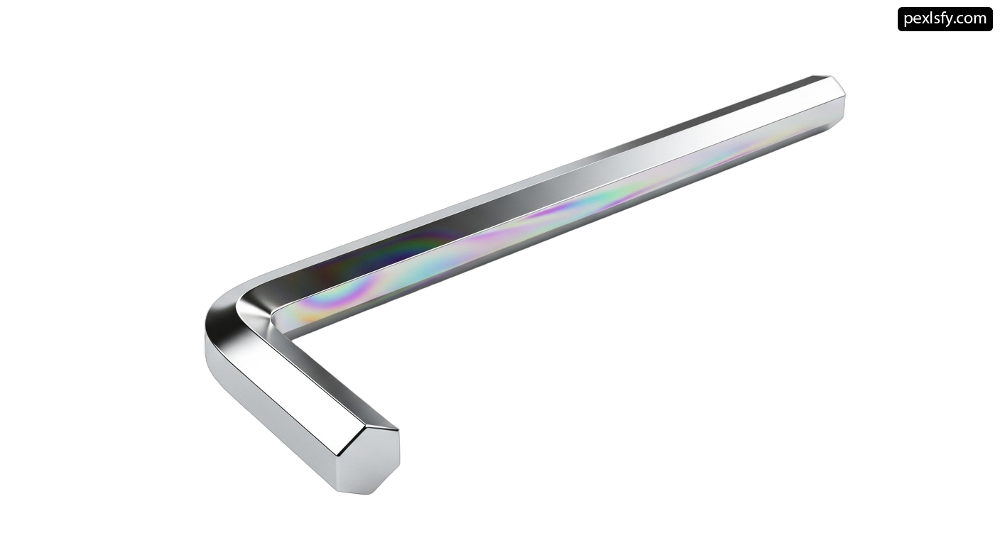 Chrome door handle on a white background png transparent background