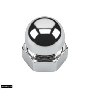 Chrome knob on a white background png transparent background