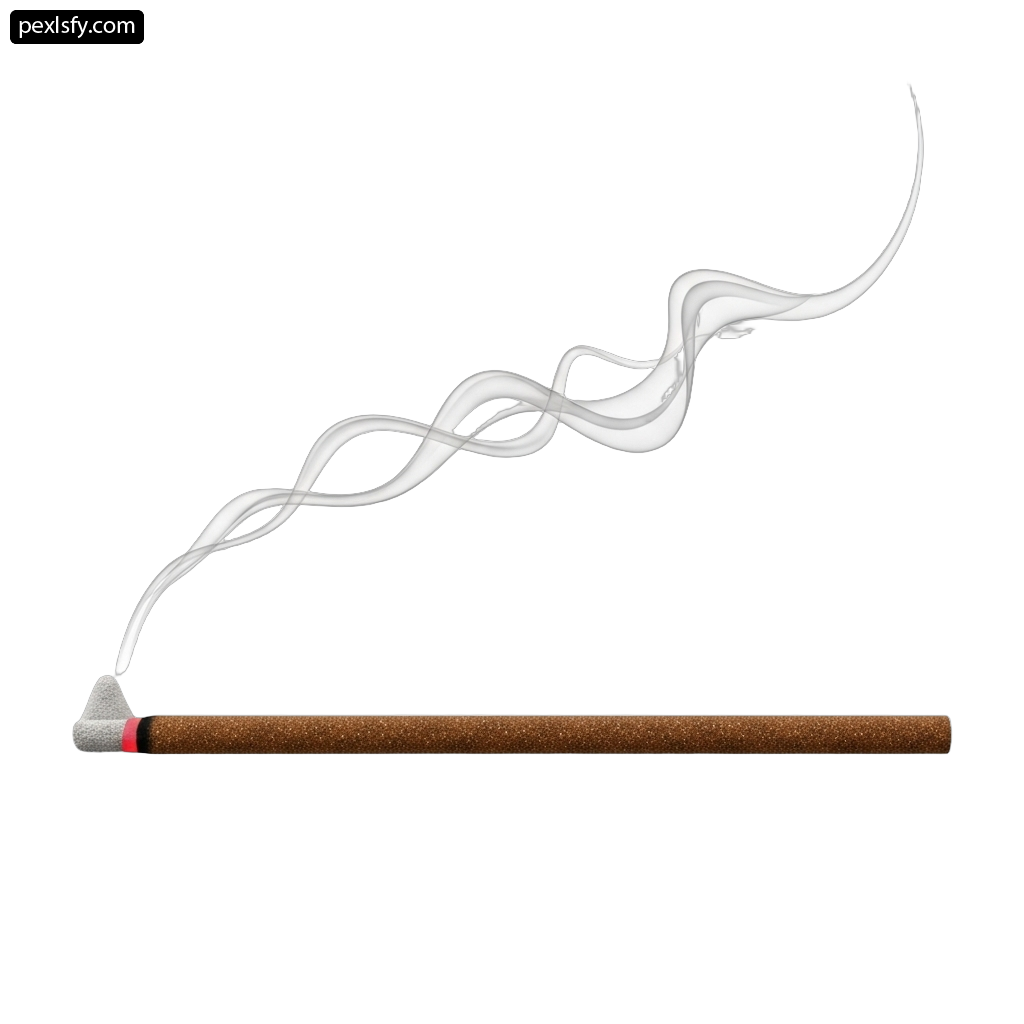 Cigarette with smoke coming out of it png transparent background