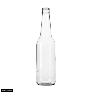 Clear glass bottle with a white background png transparent background