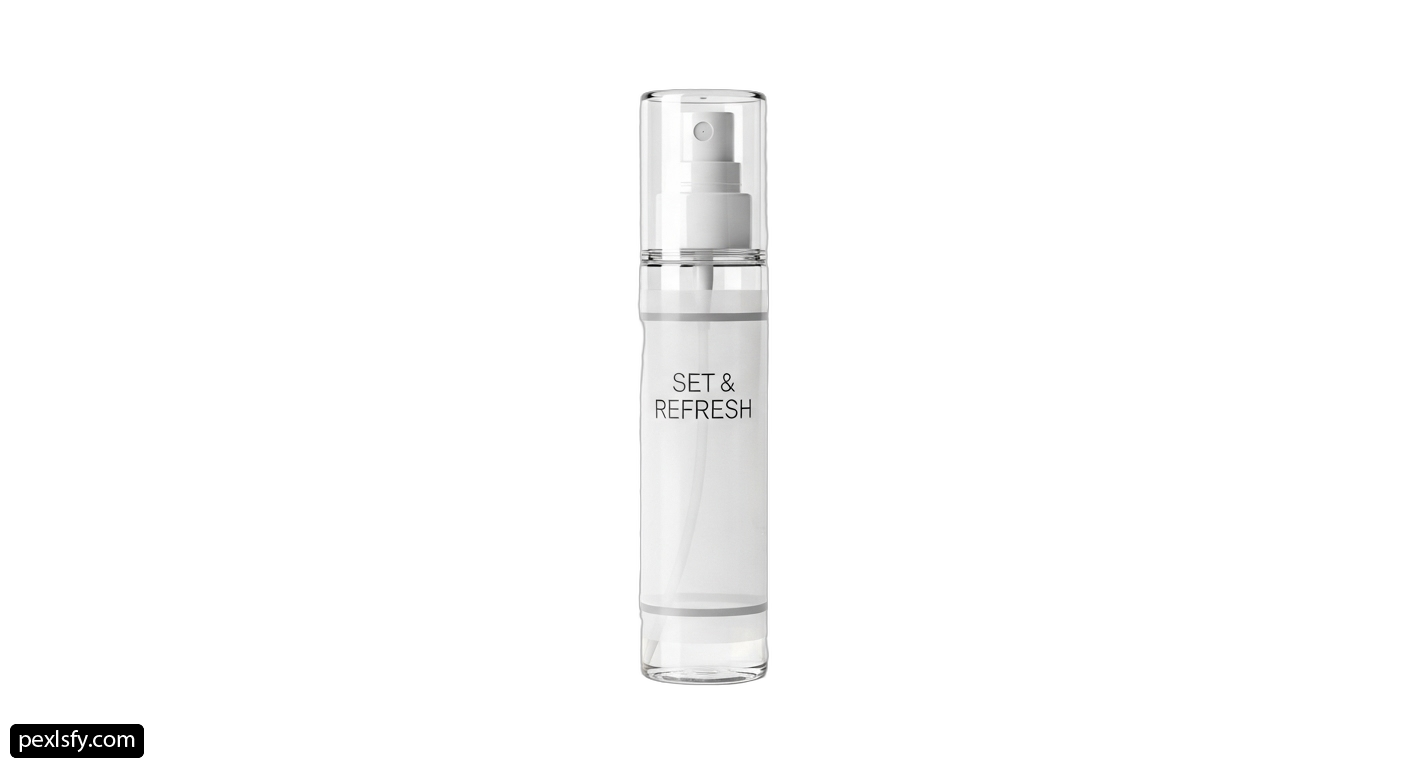 Clear glass bottle with a white label on it png transparent background