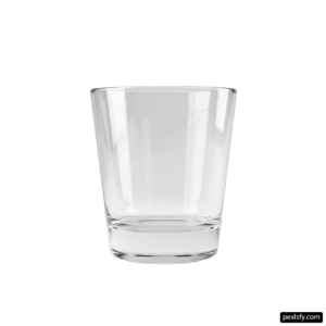 Clear glass of water on a white background png transparent background