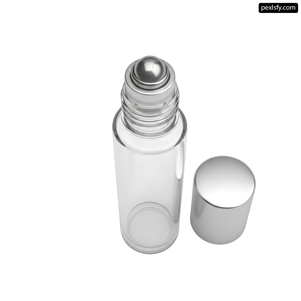 Clear glass shaker with a silver lid png transparent background