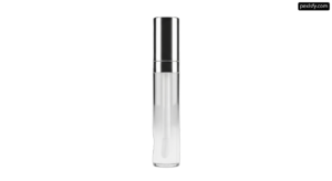 Clear glass tube with a black cap on a white background png transparent background