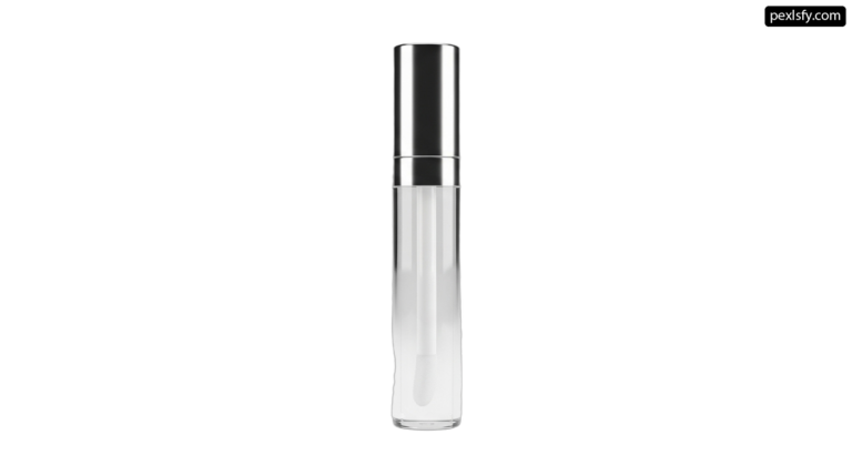 Clear glass tube with a black cap on a white background png transparent background