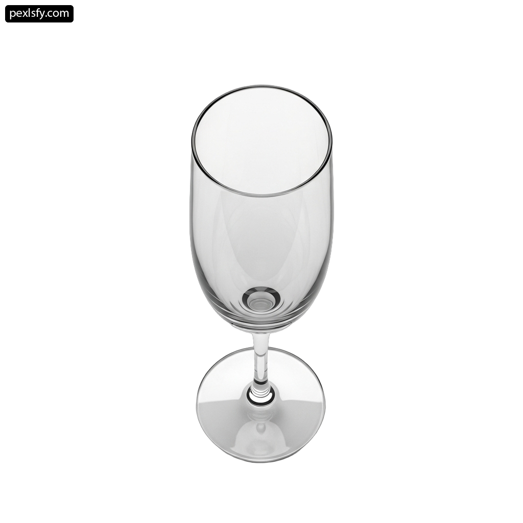 Clear wine glass on a white background png transparent background