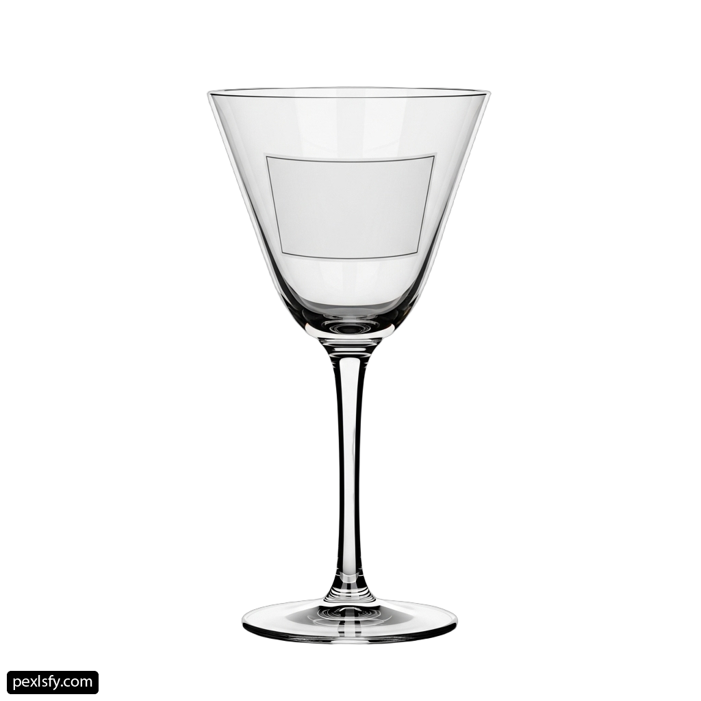 Clear wine glass on a white background png transparent background