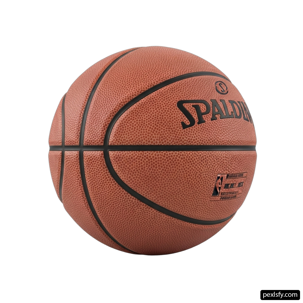 Close up of a basketball on a white background png transparent background