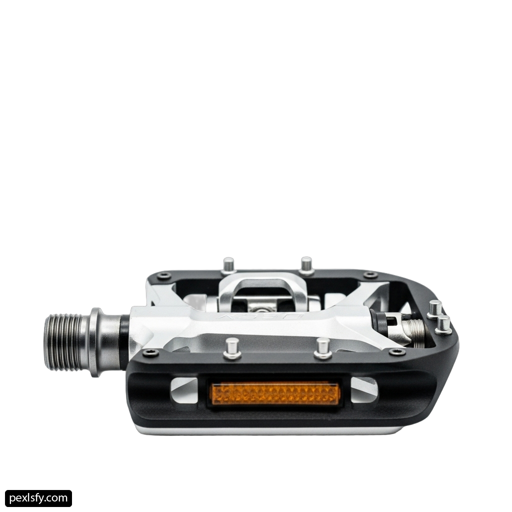 Close up of a bicycle pedal on a white background png transparent background