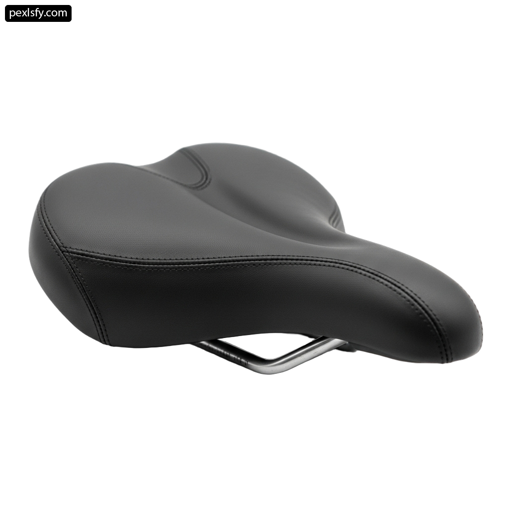 Close up of a bicycle seat on a white background png transparent background