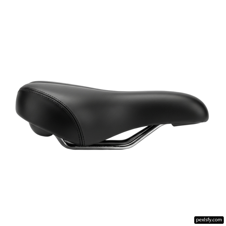 Close up of a bicycle seat on a white background png transparent background