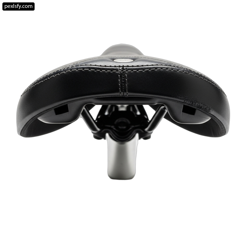Close up of a bicycle seat on a white background png transparent background