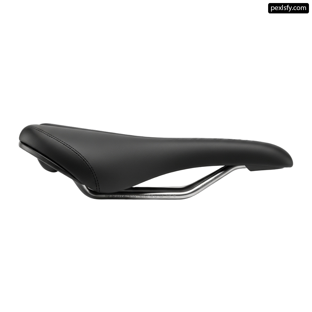 Close up of a bicycle seat on a white background png transparent background