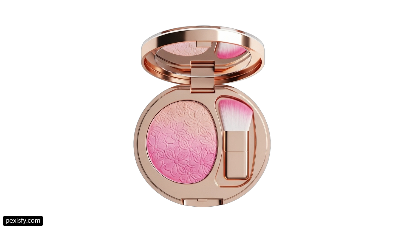 Close up of a blush on a white background png transparent background