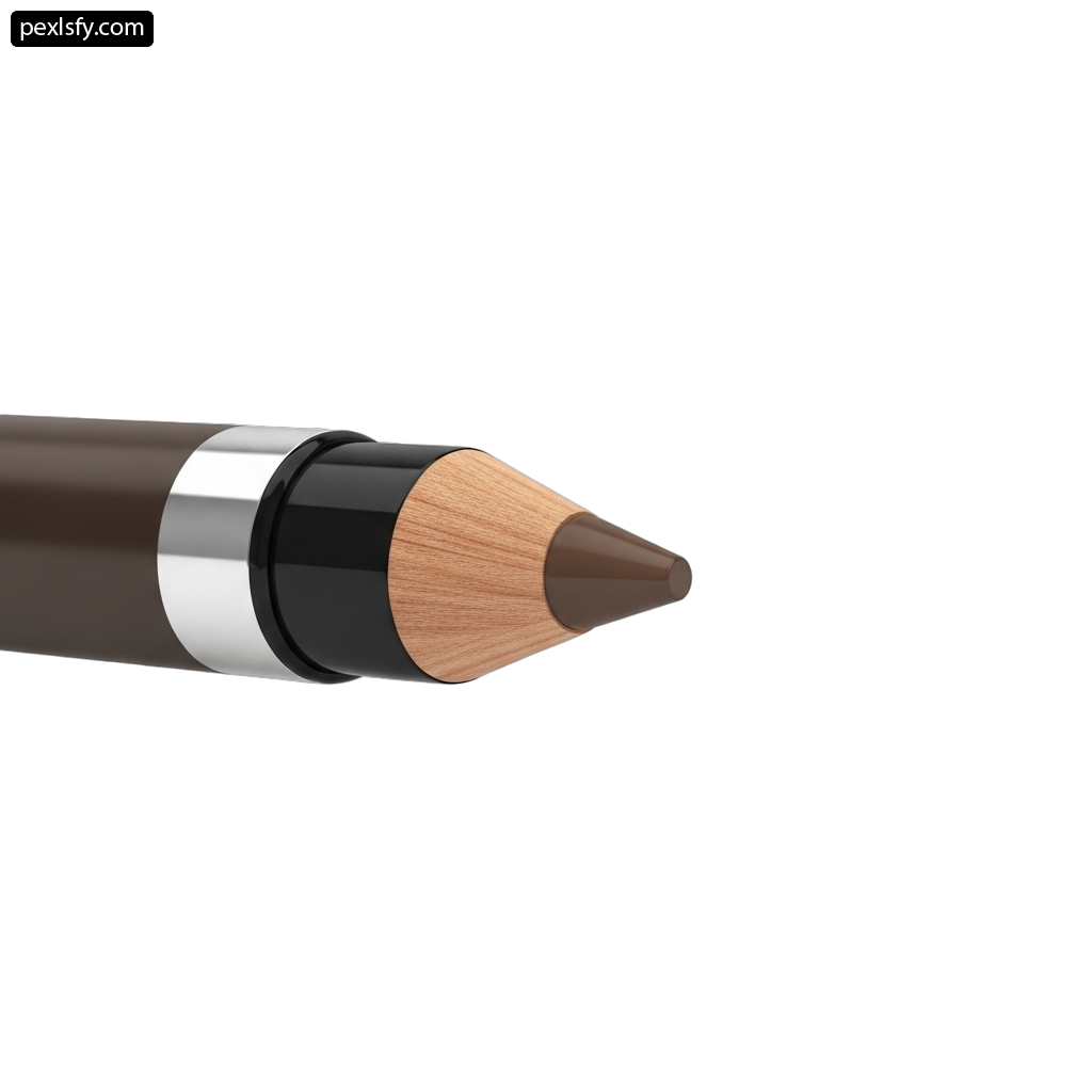 Close up of a brown pencil on a white background png transparent background
