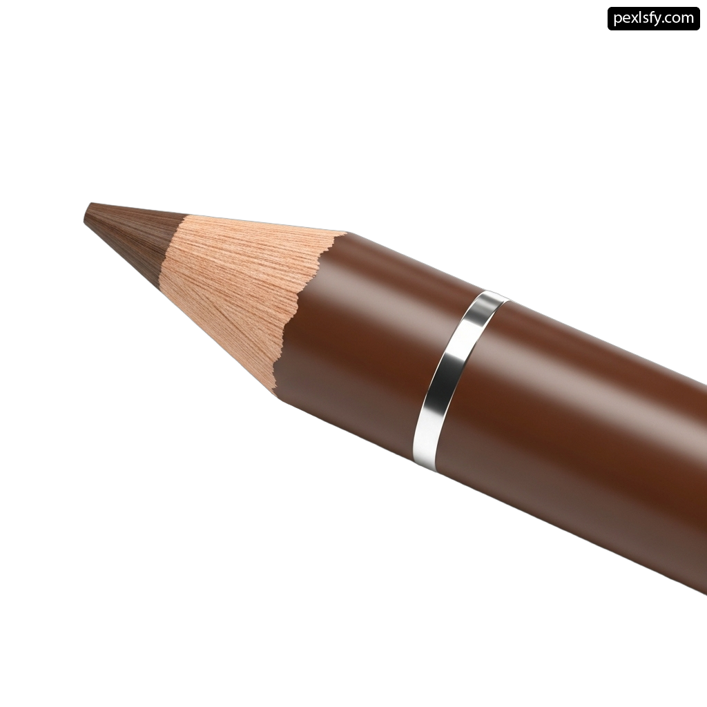 Close up of a brown pencil on a white background png transparent background