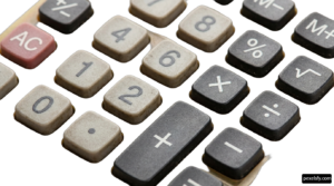 Close up of a calculator on a white background png transparent background