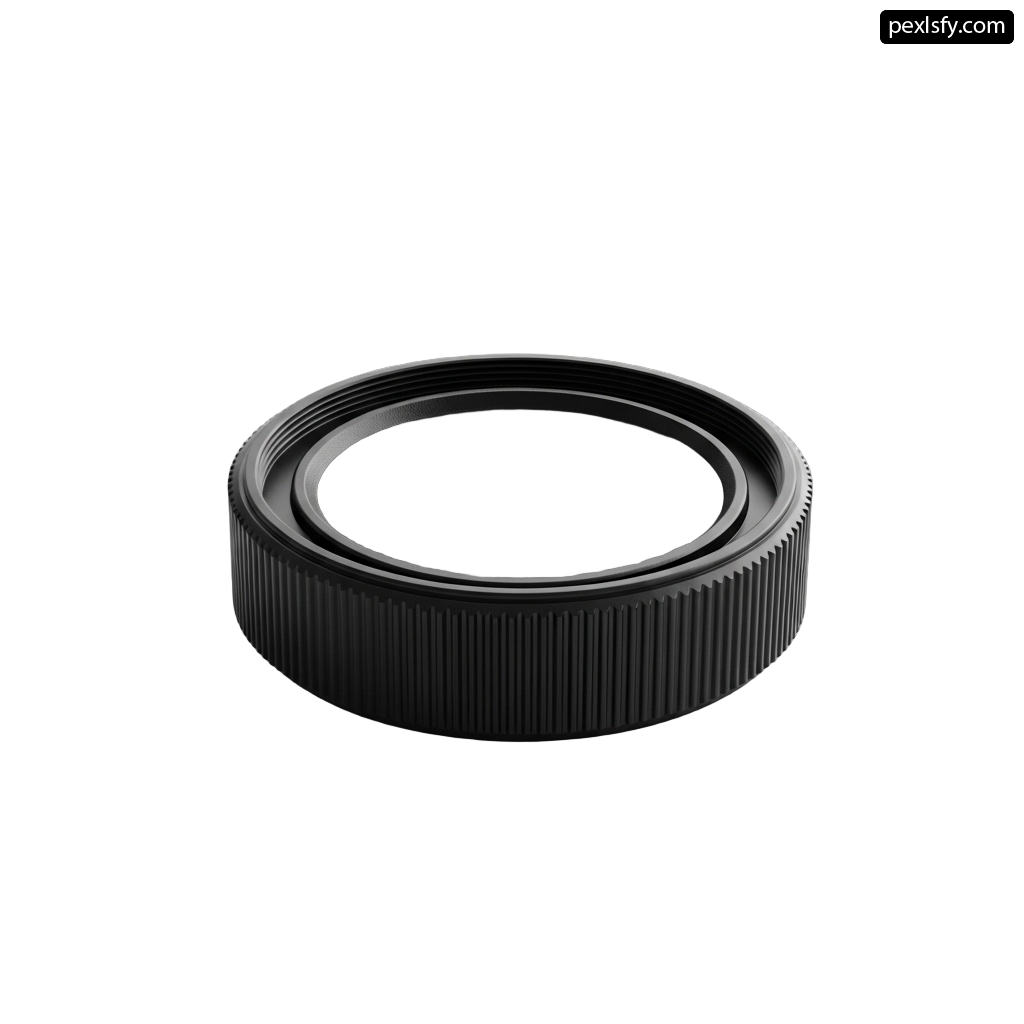 Close up of a camera lens on a white background png transparent background