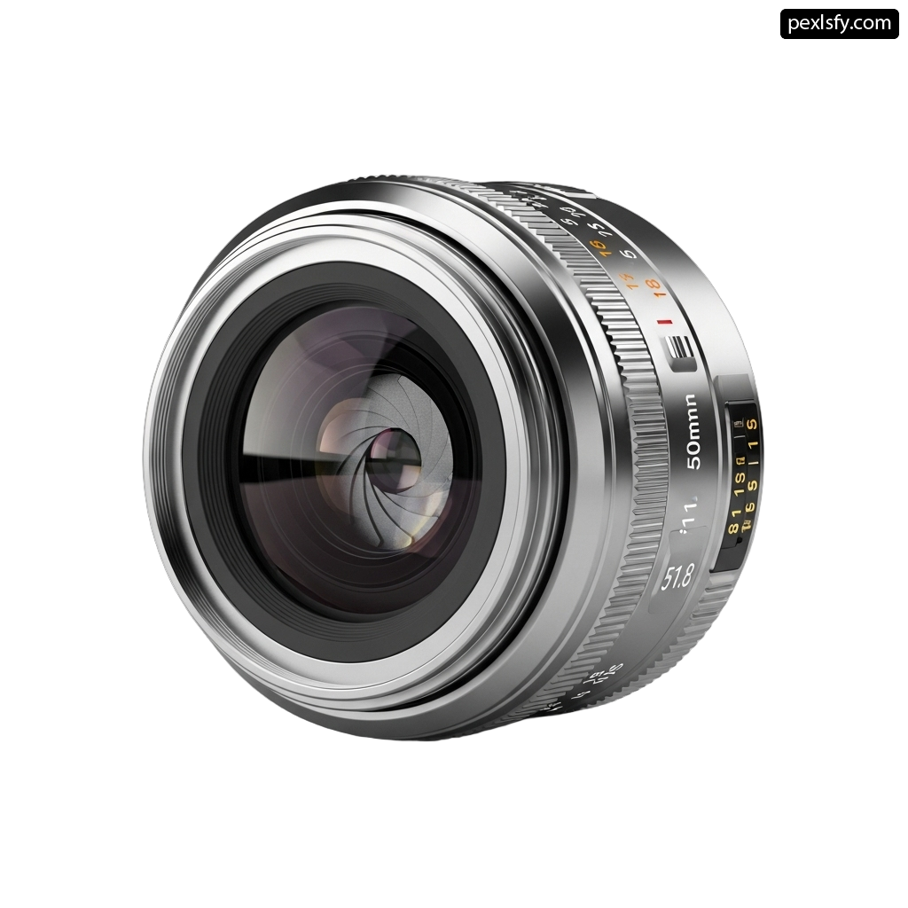 Close up of a camera lens on a white background png transparent background