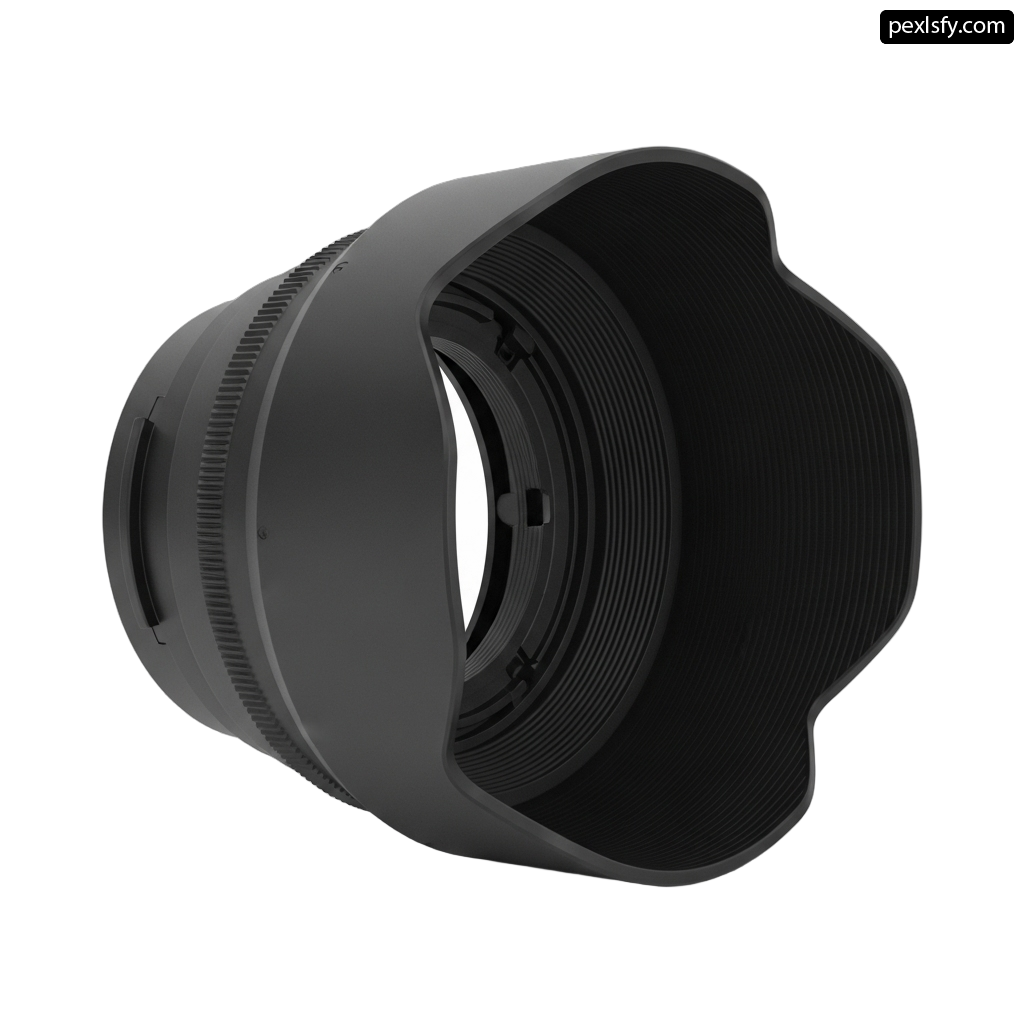 Close up of a camera lens on a white background png transparent background