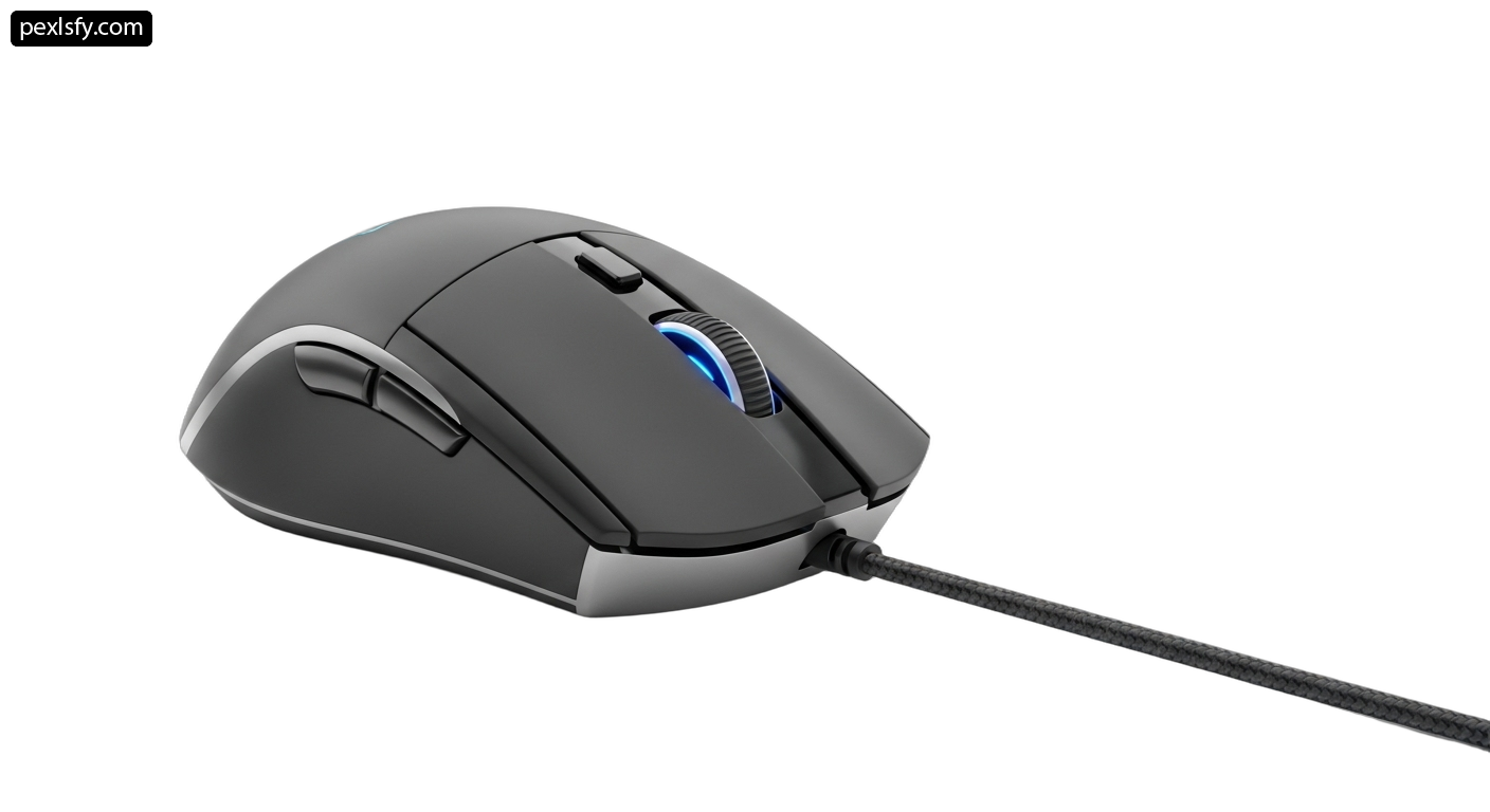 Close up of a computer mouse on a white background png transparent background