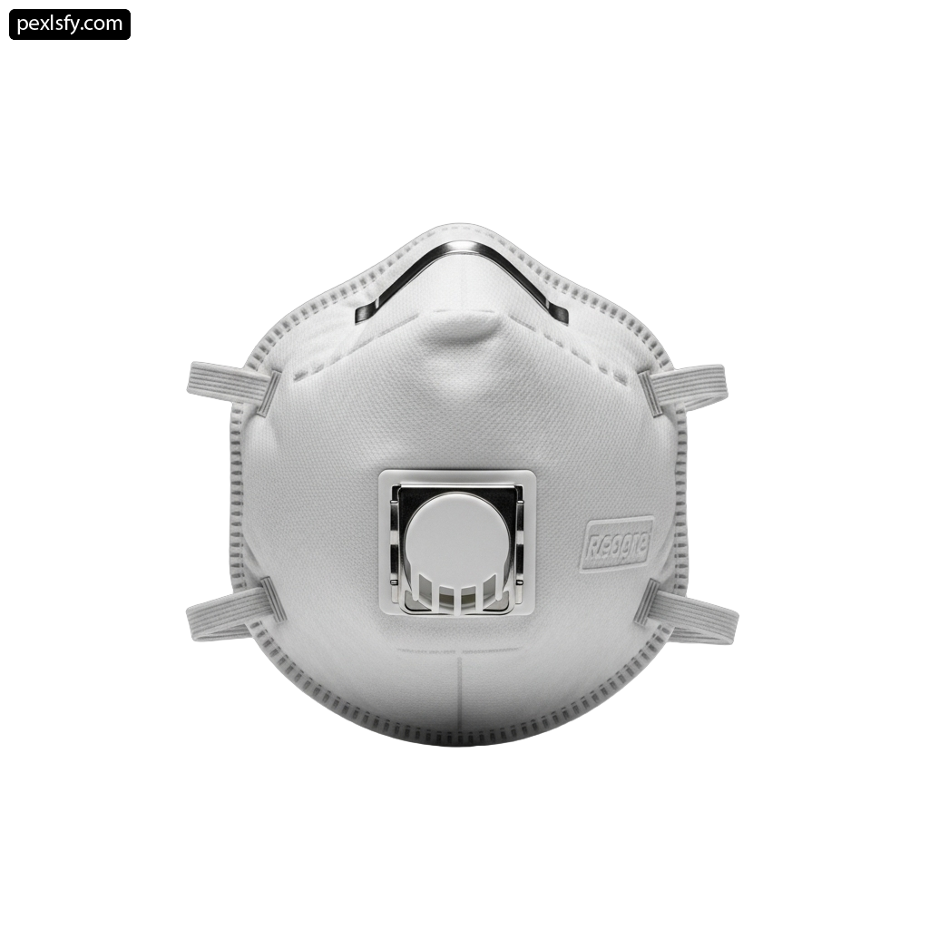 Close up of a face mask on a white background png transparent background