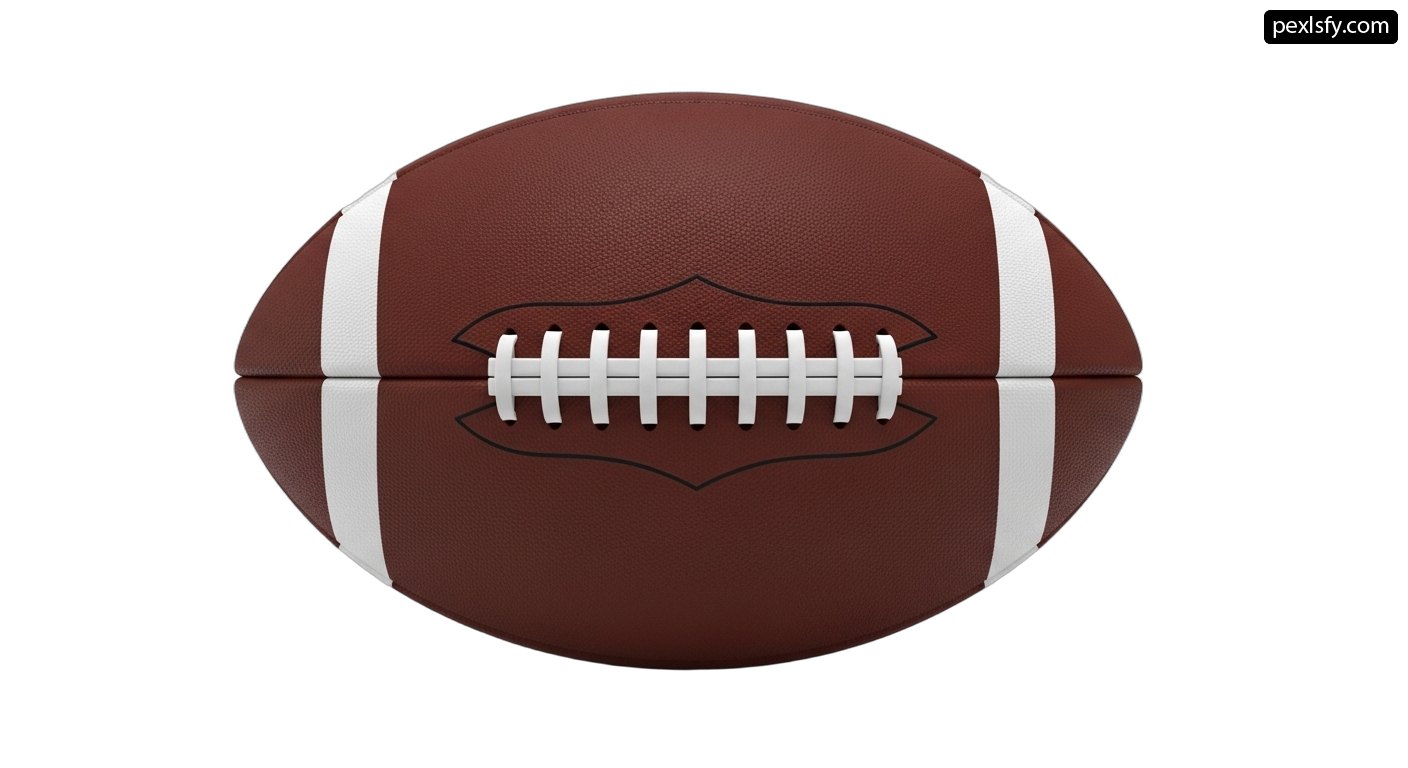 Close up of a football on a white background png transparent background