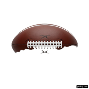 Close up of a football on a white background png transparent background