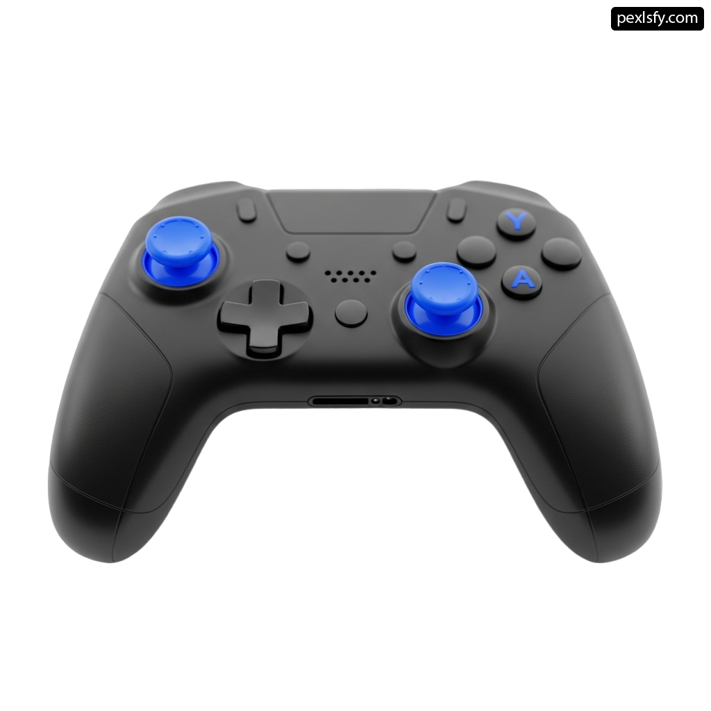 Close up of a game controller on a white background png transparent background
